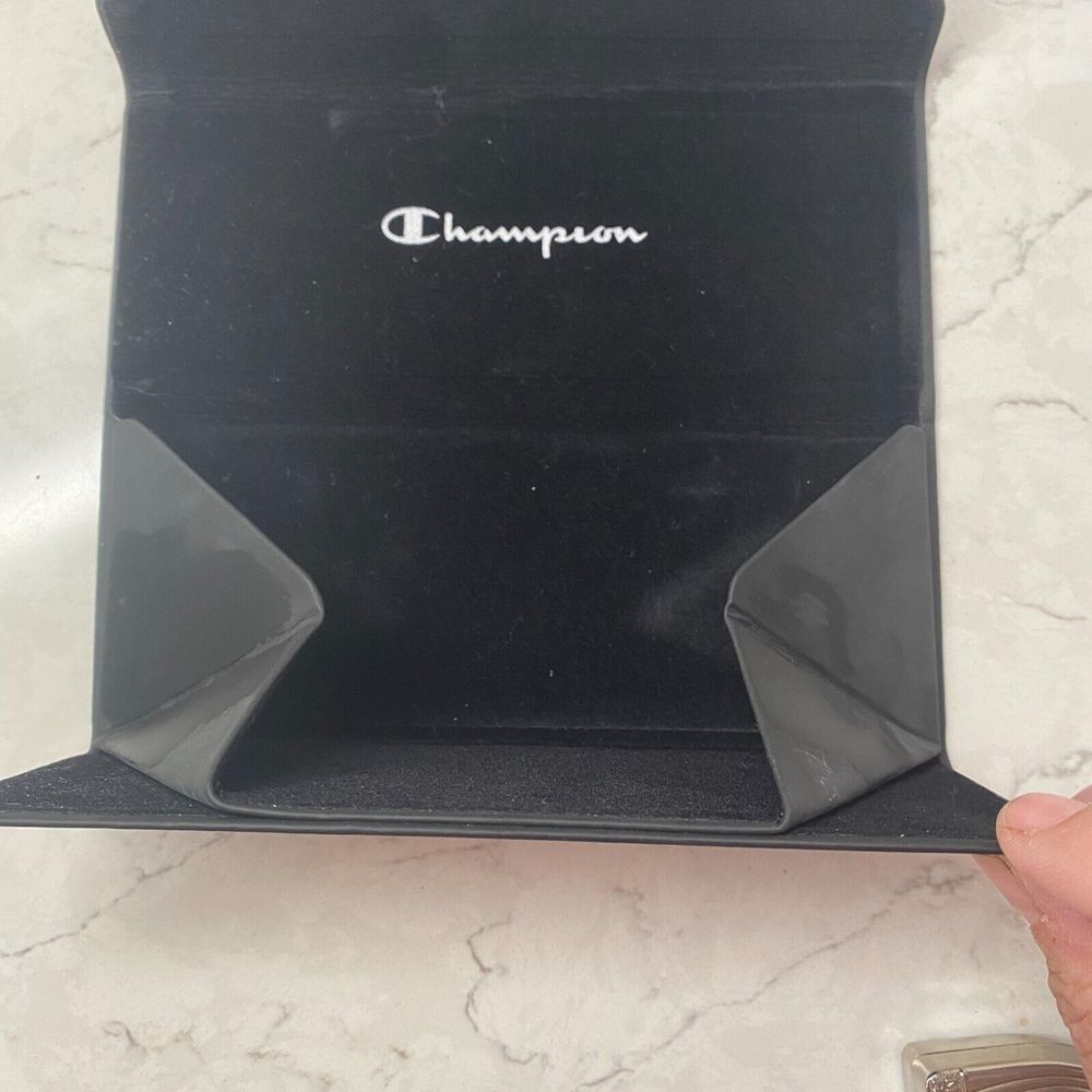 Champion Black Sunglasses Triangular Foldable Har… - image 4